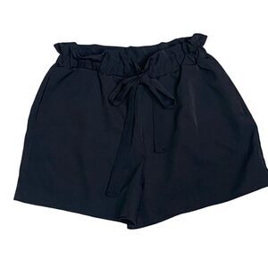 BiBi Black Dres Shorts Paper Bag Waist Size Medium